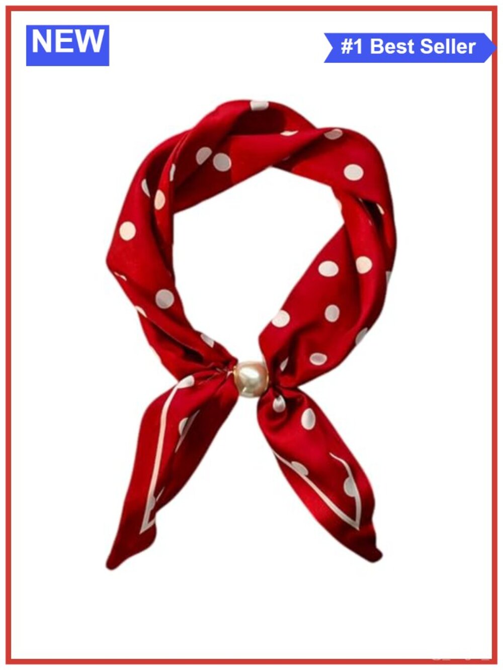 Satin Neck Scarf Magnetic Pearl Buckle Lightweight Versatile